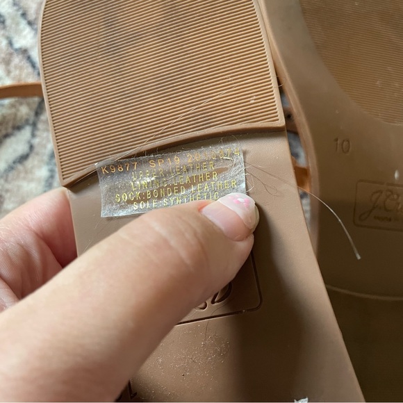 J. Crew Gianna Double Corps Brown Leather Strappy Studded Sandals in SIZE 10 - Picture 6 of 10